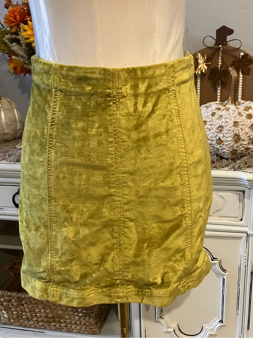 Free people velour skirt